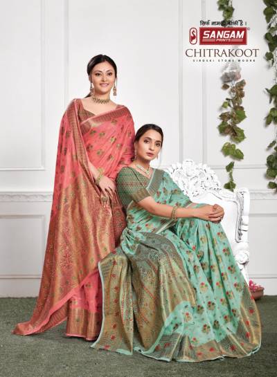 Chitrakoot By Sangam Prints Stylish Diamond Saree Collection